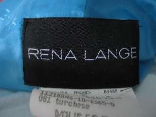 RENA LANGE Blue Classic Skirt Suit Oufit Size 4  