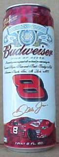 BUDWEISER BEER Dale Earnhardt Jr Full 24oz Can, NASCAR  