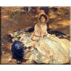  The Pink Dress 16x13 Streched Canvas Art by Sargent, John Singer 