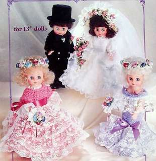 Crochet Wedding Party For 13 Dolls  