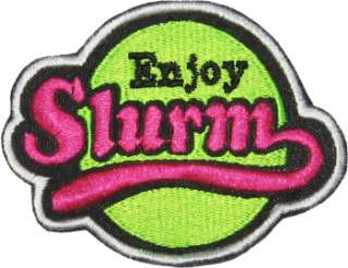 Futurama Enjoy Slurm Logo Embroidered Patch Bender Fry  