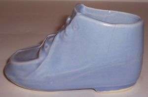 Nelson McCoy Pottery Blue Baby Shoe Planter!  