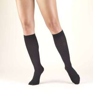  Womens Designer Knit 10 20 Mmhg Trouser Socks   Medium   Black