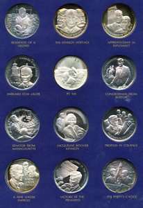 Legacy of JFK Kennedy .999 Silver Art Medal Set   36 oz  