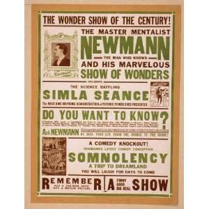 Poster The master mentalist, Newmann the man who knows and 
