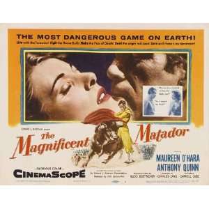  The Magnificent Matador Poster Movie Half Sheet 22 x 28 