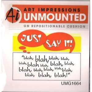  Blah Blah Rubber Stamp // Art Impressions: Arts, Crafts 