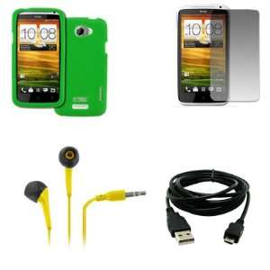  EMPIRE AT&T HTC One X Silicone Skin Case Cover (Neon Green 