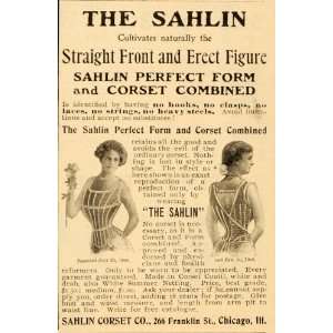   Vintage Ad Sahlin Corset Women Underwear Antique   Original Print Ad