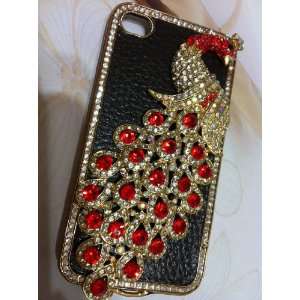   Bling Crystal Case Handmade Peacock for Apple Iphone 4 and 4s [Limited