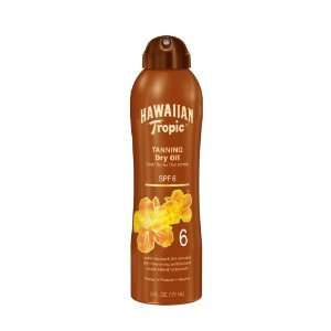 Hawaiian Tropic Sunscreen, Clear Spray, Dry Oil, 6 UVB/SPF with UVA, 6 