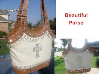 Beautiful Rhinestone Cross design Handbag  
