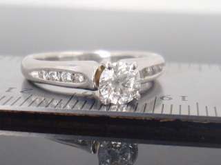 60 ct Round Diamond + accents Platinum & 18kt W/ Gold Engagement Ring 