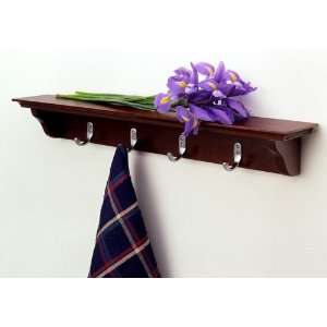  Espresso Finish Wall Mounted Coat Hanger: Home & Kitchen