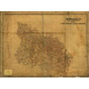  Civil War Map Map of New Kent, Charles City, James City 