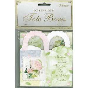  Love in Bloom Pink Roses Wedding Favor Tote Boxes: Health 