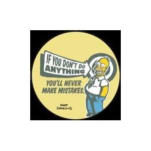  Simpsons Homer   Mistakes Button SB3324 Toys & Games