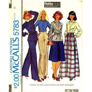   Pattern Jacket Blouse Skirt Pants Size 10: Arts, Crafts & Sewing