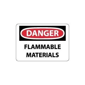    OSHA DANGER Flammable Materials Safety Sign: Home Improvement