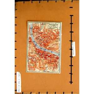  MAP 1960 TYROL SALZBURG BLUDENZ INNERBERG MOUNTAINS