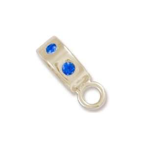   Charms Charmdrop Charm with Blue Stones, Gold Plated Silver Jewelry