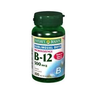  NATURES BOUNTY VIT B 12 500MCG MIRCO LOZ 100LZ by NATURES BOUNTY 