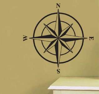 Vinyl Wall Art Decal Sticker Nautical Compass Decor Sea  