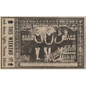   Janis Joplin Blue Cheer Original Concert Poster Ad 68: Home & Kitchen