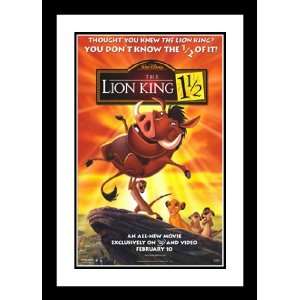  Lion King 1 1/2 32x45 Framed and Double Matted Movie 
