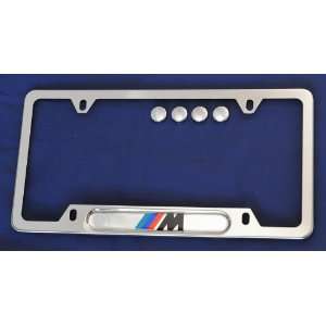  BMW M Stainless Steel License Plate Frame, NEW Automotive