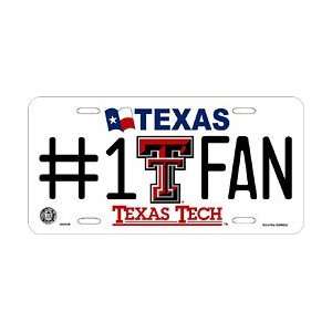  Texas Tech Red Raiders License Plate   #1 Fan: Sports 