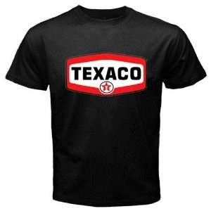  TEXACO Gasoline Logo New Black T shirt Size 2XL Free 