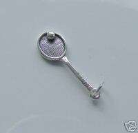 TENNIS BALL & RACKET CHARMS CHARM STERLING SILVER  