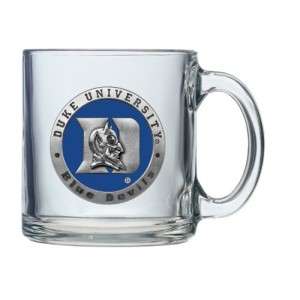 This Duke Blue Devils Logo Clear Coffee Mug is decorated with a fine 