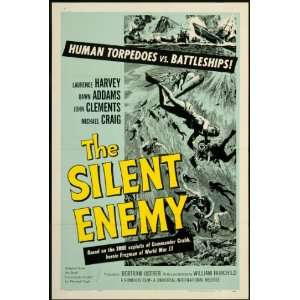  Silent Enemy, The 1959 Original U.S. One Sheet Poster 
