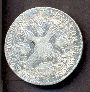 AUSTRIA HOLLAND SILVER COIN, 1/2 KRON,1789 YEAR ,FINE $125