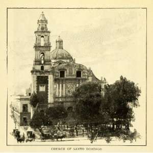  1901 Print Church Santo Domingo Spanish Religious 