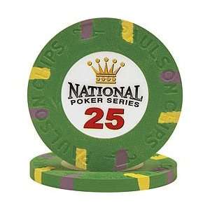  Best Quality National Poker Series PaulsonR Chip $25 Green 