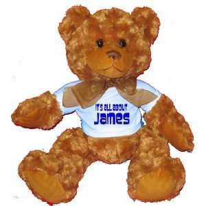  Its All About James Plush Teddy Bear with BLUE T Shirt 