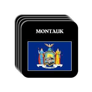 US State Flag   MONTAUK, New York (NY) Set of 4 Mini Mousepad Coasters