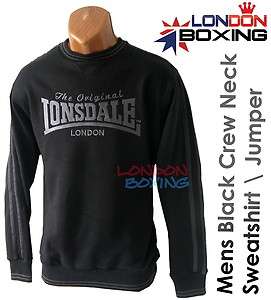   London Mens Black Crew Neck Jumper  Sweater ★ NEW FOR THIS SEASON