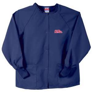   Mississippi Rebels NCAA Nursing Jacket   Navy