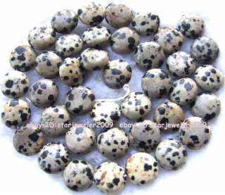 10mm natural speckle jasper stone flat round Beads 15  