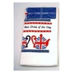  3 Pack Union Jack Design Tea Towel  (KTP095016) [Kitchen 