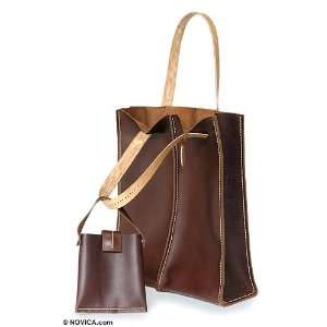  Leather bag, City Chic in Brown