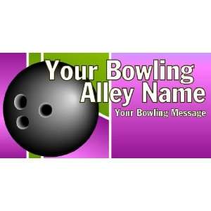  3x6 Vinyl Banner   Bowling Alley Message 