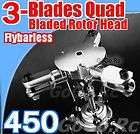 Flybarless 3 Blades Quad Bladed Rotor Head T rex 450 (L450054)  
