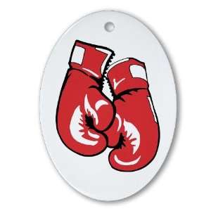  Boxing Gloves Oval Ornament by CafePress: Home & Kitchen