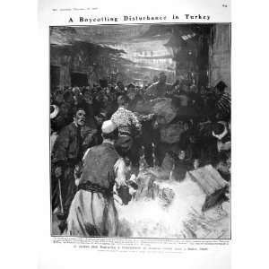  1908 TURKEY MOB BOYCOTTING AUSTRIAN GOODS TECK DINIZULU 