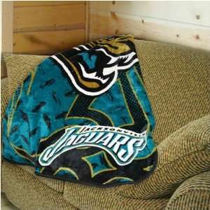  Jacksonville Jaguars Tattoo Plush Blanket Throw: Sports 